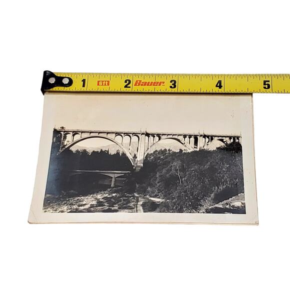 Vtg B&W Photo 1940s Colorado st Bridge Under Bridge Snapshot 4.5" x 3.25" - Picture 6 of 6